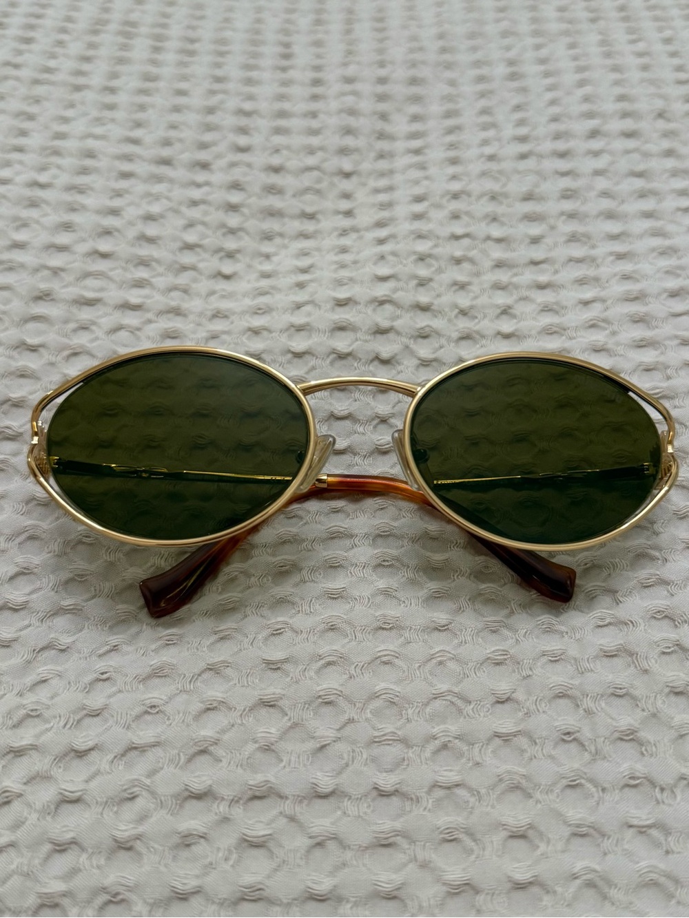 Miu Miu Metal Oval Sunglasses, 54mm
